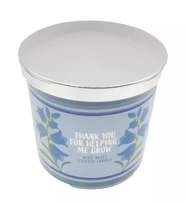 Blue Bells Scented Candle Thank You for Helping Me Grow 9.5 CM Mothers Day