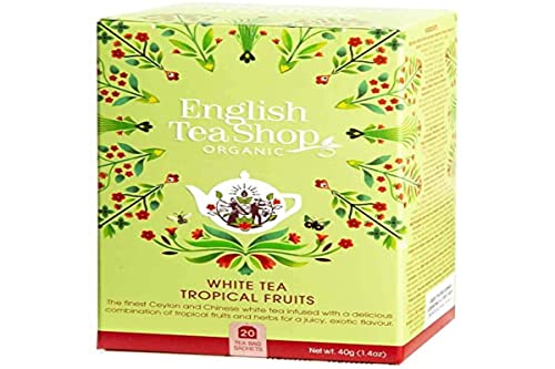 English Tea Shop – Té blanco orgánico con frutas tropicales y citronela – Caja de 20 bolsitas