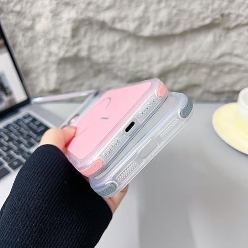 Coque iPhone 13 Pro rigide en silicone blanc avec support magnétique uni