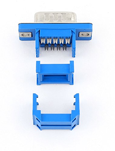 uxcell 5pcs D-SUB DB9 9 Pin Male Crimp Connector miniatura 2