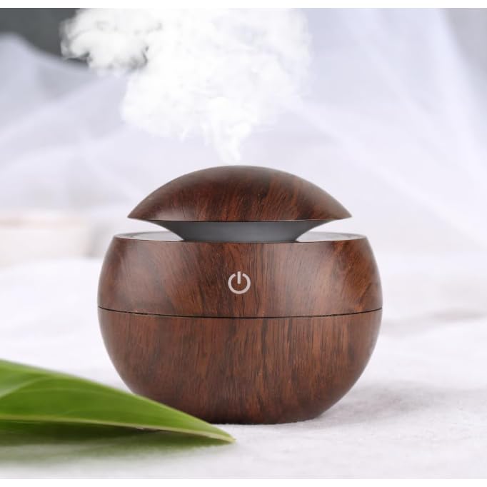 Wooden Aroma Diffuser & Humidifier | Ultrasonic Essential Oil Diffuser with Cool Mist, LED Light & Auto Shut-Off | Home, Office & Spa Use-image-6