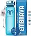 Embrava Best Sports Water Bottle - 32oz Large - Fast Flow, Flip Top Leak Proof Lid w/One Click Open - Non-Toxic BPA Free & Eco-Friendly Tritan Co-Polyester Plastic