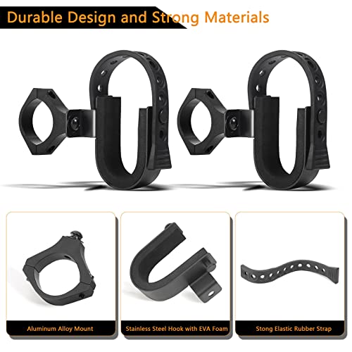 Zidiyoruo Utv Gun Holder, Strong Elastic Rubber Straps Utv Gun Rack Rifle Carrier, Sturdy Mounts Perfect Fits For 1.75” To 2” Roll Bars, Utv Gun Carrier Sold In Pair #TOP7