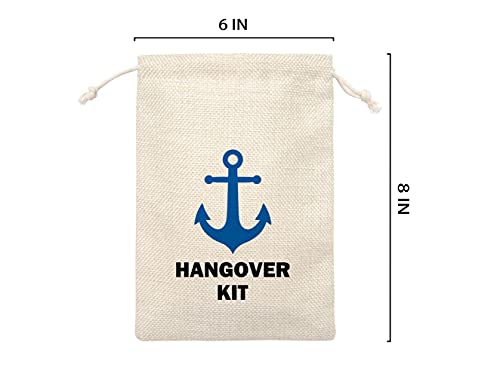 Nautical Party Gift Bags, Nautical Anchors Boat Favor Pouches With Drawstring, Party Wedding Favors, Supplies, Decoration?5 Pcs per Pack(A10) - Image 2