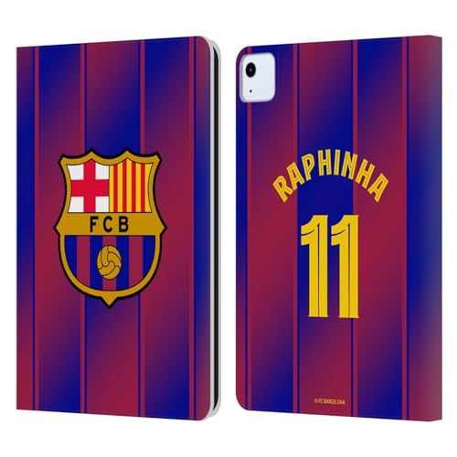 Étui portefeuille en cuir iPad Air 11 FC Barcelona Raphinha protection antichoc housse
