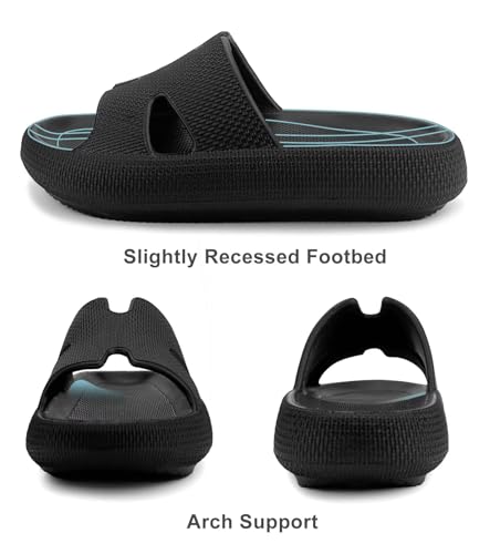 Image of Haifago Cloud Slides for Women and Men Cushion Recovery Pillow Sandals, Memory Foam House Shower Slippers for Woman Comfort Platform Non-Slip