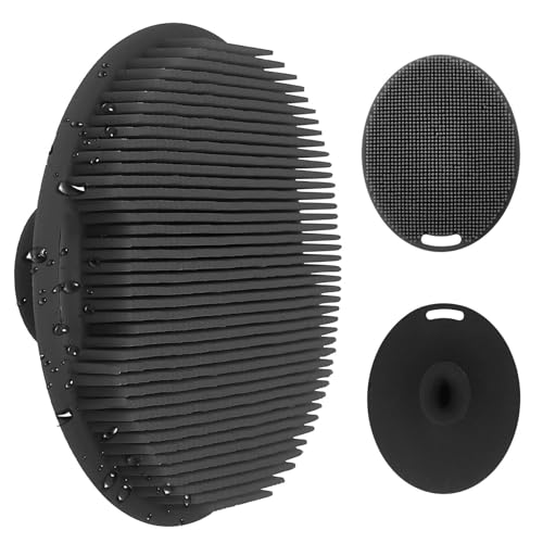 スキンスクラバー - フェイスエクスフォリエータースクラバー -シリコンスクラバー 洗顔と角質除去ブラシ 防水シリコン洗顔ブラシ 多機能バスブラシ フェイシャルマッサージャー メンズ ひげブラシ マッサージ スキンケア シリコンソフト美容ツール ミニフェイ