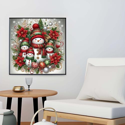 Shicernhj SH006 5D Diamond Painting Kits For Adults,Christmas Snowman Family Diamond Art Kits thumb #2