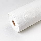 Anttyscar Selbstklebend Tapete Weißer Tapete 3mm Verdickende Thermische Isolierung Akustikpanel Wasserdicht für Schlafzimmer Wohnzimmer 50 cm x 280 cm