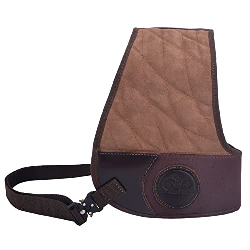 Chaleco protector de cuero para rifle que reduce el retroceso en cazadores zurdos