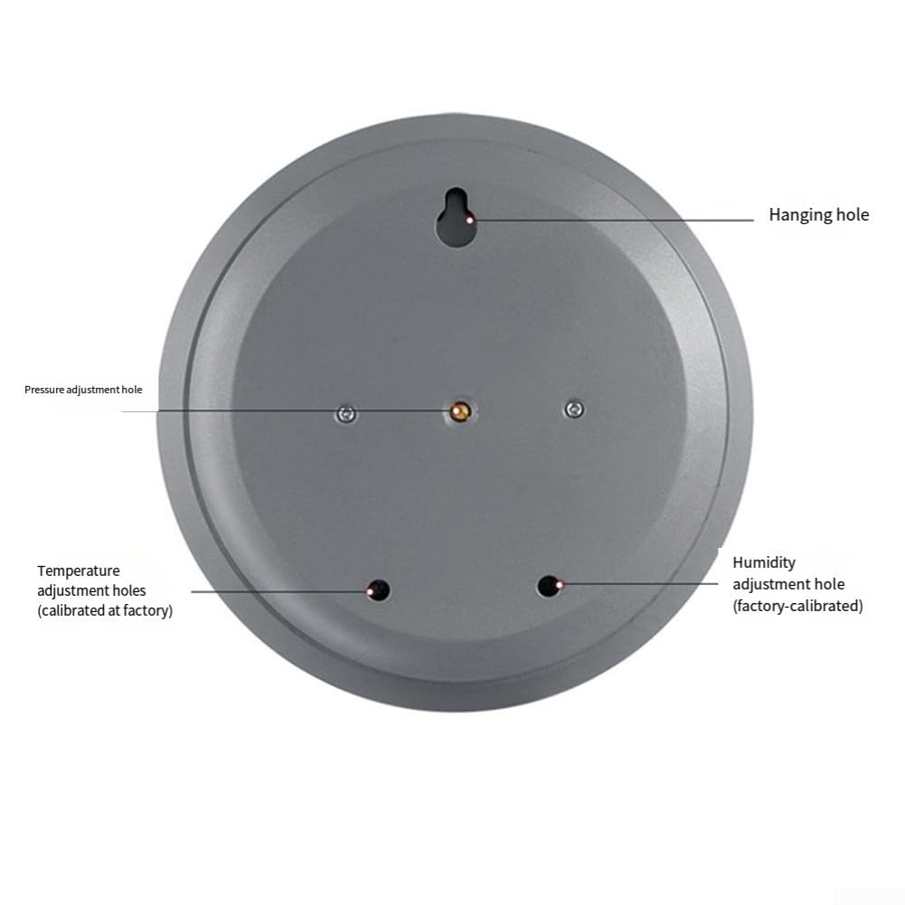 Hygrometer Thermometer Barometer für Innen Außen 3 in 1 Wetterstation mit großem Display Messung Temperatur Luftfeuchtigkeit Atmosphärendruck -30 bis 60℃ 0-100% RH
