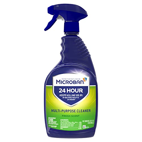 Microban 24 Hour Multi-Purpose Cleaner & Disinfectant Spray, Fresh Scent, 32 Fl Oz #TOP6