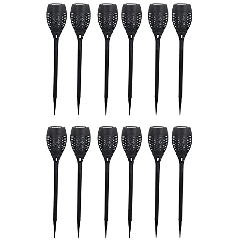 AB Tools LED Flickering Flame Garden Solar Light Torch Waterproof Durable Outdoor 12pc