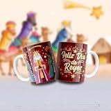 Taza Día de los Reyes Magos/Mi Rey favorito. Regalo guay y original. (Rojo)