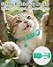 Joytale AirTag Cat Collar 2 Pack with Breakaway Safety Buckle, Reflective Cats Collar with AirTag Holder, Adjustable 7.5-12.5 Inch, Anti-Fraying Lightweight for Girl Boy Kitten, Teal