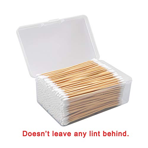 Boosteady 6 Inch Cotton Gun Cleaning Swabs With Bamboo Handle In Storage Case（Choose Your Tip） #TOP4