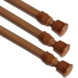 3 Barra Extensible Cortina sin taladros ni Tornillos para Armario,Ventana,Cocina Blanco, de 54 a 90 cm(Diámetro: 13 mm)(Regalos: Barra Cortinas Soporte)