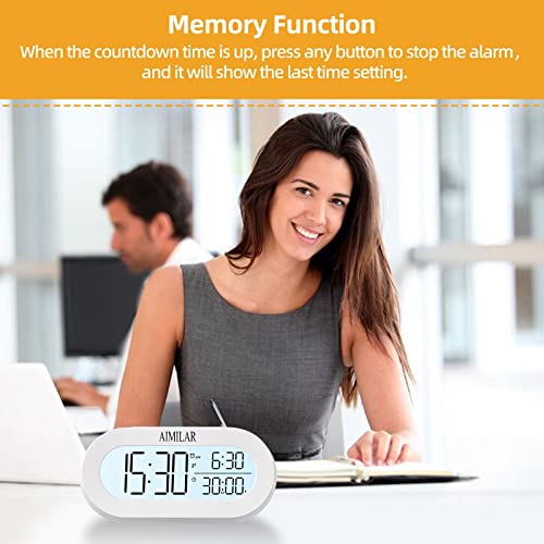 Aimilar Digital Alarm Clock With Timer Digital Count Up Down Timer Kids Alarm Clocks With Snooze For Desk Or Bedroom Students Home Office #TOP6