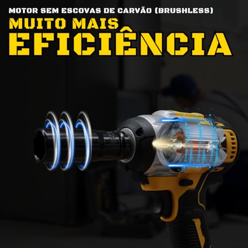 Chave de Impacto 48V com Baterias de Lítio de Longa Duração - Alta Potência e Desempenho Profissiona