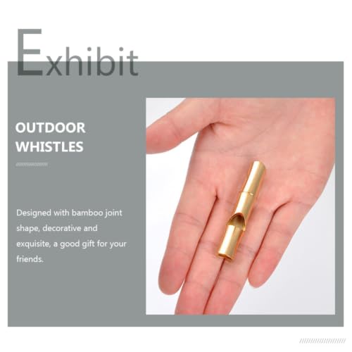 Silbatos de latón portátiles 2 pcs para deporte y emergencia miniatura 3
