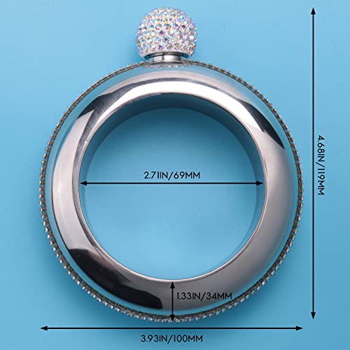 Lrtzizy Steel Bracelet Flasks Portable Wine Whisky Hip Flask Flagon Drinking Bottle Kitchen Wine Container,Silver #TOP1