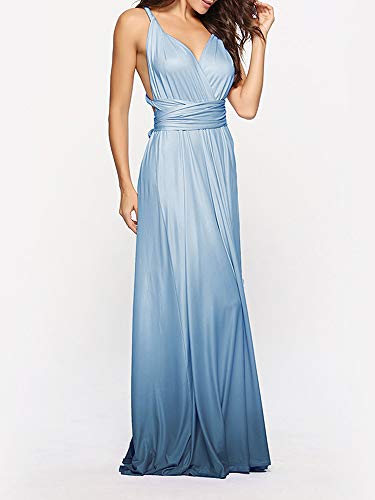 Moniss Vestidos femininos conversíveis maxi vestido multiway ombre noite festa dama de honra coquete