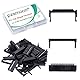 Pzsmocn 20 Sätze IDC 2 * 10 Zweireihiger Rechteckiger Steckeradapter FC Schwarzer Crimpdraht Dreiteiliges Set 2,54 mm Rastermaß, 20-poliger FC-Buchsenstecker, für JTAG-Anschluss Flachbandkabel.