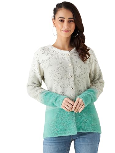 Image of Modeve Floral Print Round Neck Casual Women Sweater||Winterwear||