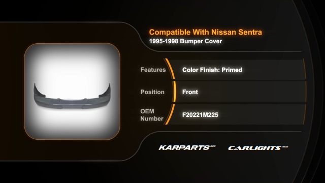 Amazon.com: For Nissan Sentra Bumper Cover 1995 96 97 1998 | Front