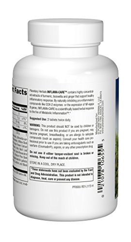 Planetary Herbals Inflama-Care 1165mg Turmeric/Boswellia Complex - 60 Tablets