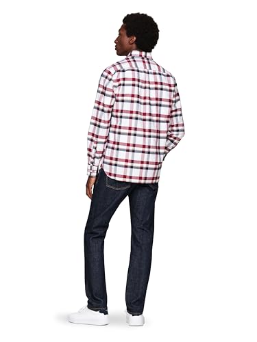 Image of Tommy Hilfiger Men's Long Sleeve Oxford Shirts in Regular Fit, Men's Button Down Shirts, Also Available in Big and Tall