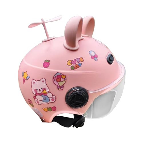 Image of Cute Kids Motorcycle Cartoon Half for Moped Go Kart Girls Pink Ears | Helmets | Helmets & Headwear | Apparel & Merchandise | Parts & Accessories Motors