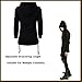 JMSUN Men Assassin Robe Hoodies Sweatshirts Gothic Asymmetrical Zipper Side Lace Up Fleece Hooded Jacket Black