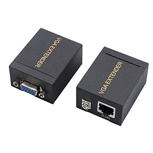 Tobo VGA to RJ45 Single extender 60m (single Ethernet cable) CAT5e/6 Transmitter and a receiver converter coaxial or Toslink digital audio signals to analog L/R audio vga extender TD-456H