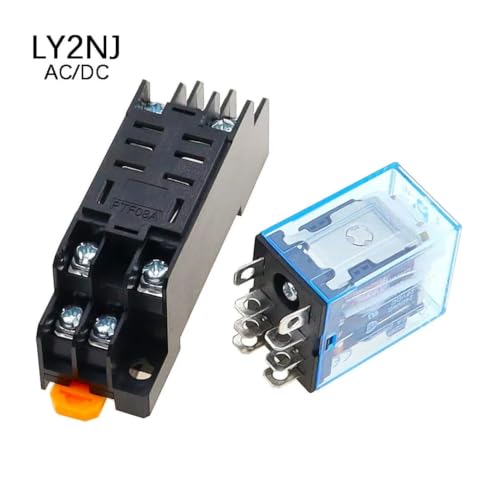 Relés LY2NJ de 8 pines con base para control industrial a 220V DC 6