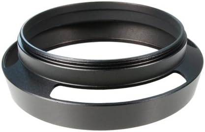 CamDesign 55mm Pro Angle Vented Metal Lens Hood Sun Shade Compatible with Leica/Contax Zeiss/Voigtlander/Panasonic Lumix/Fujifilm/Olympus/Nikon/Canon/Sony/Pentax/Samsung/Sigma Cameras w/ 62mm lens cap