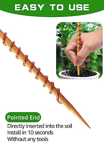 Pacote com 6 Antenas de jardinagem de cobre eletrocultura, 38 cm de comprimento, bobinas de cobre