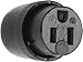 Pass & Seymour #5296BKCC20 15A 125V Black Connector
