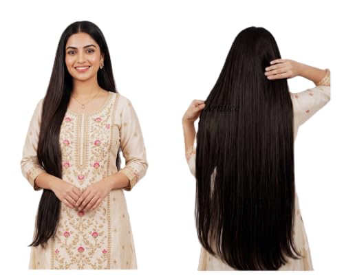 Image of Artifice 5 Clip Super Long Straight Clip in Hair Extensions for Women Natural Soft Clip on Extensions Synthetic Thick Hairs for Any Event for Girls Hair Extension 36 INCH Natural Dark Brown