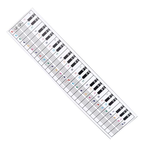 Music Notes & Fingering Practice Card for 61/88-Key Pianos