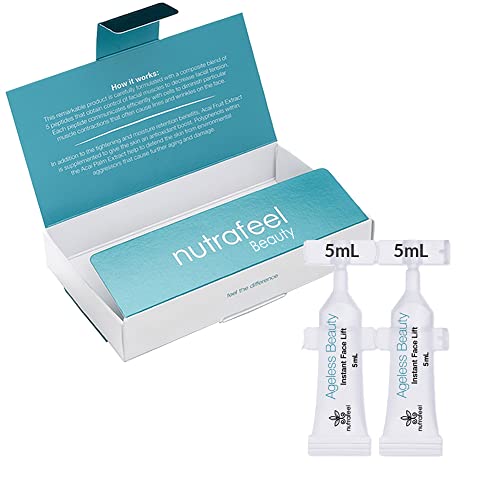 Ageless Beauty Instant Face Lift with Hyaluronic Acid | Acai Extract | Argireline | Matrixyl 3000 - Drastically Reduces Eye Bags, Wrinkles, Lines & Puffiness | Tighten Skin Instantly (10mL - 2 Vials)