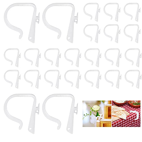 TopRui - Clips para decoración de boda, ganchos de plástico resistentes para manteles, clips de mesa para ceremonias de boda, iglesia, pasillo Cover
