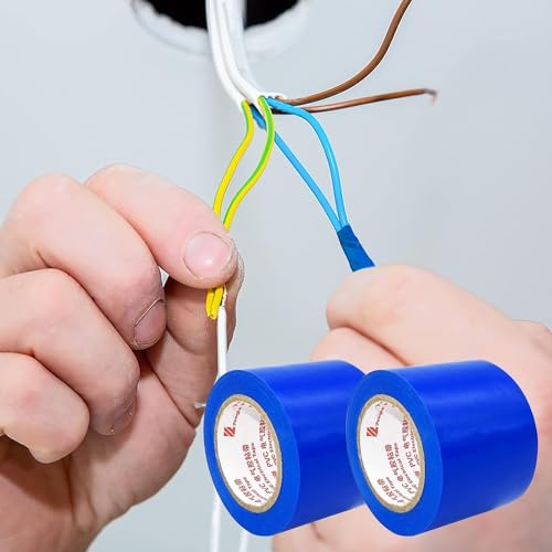Maveek 2 Rolls Electrical Tape 2 Inch Silicone Waterproof Repair Insulation Tape Roll, for Outdoor Pipes or Windows in Winter Cold Weather, Self Adhesive Garage Door Workshop Tool Bag (2Blue) - Thumbnail 6