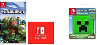 Minecraft (マインクラフト) - Switch (【Amazon.co.jp限定】オリジナルマイクロファイバークロス 同梱) + 【任天堂ライセンス商品】Nintendo Switch専用カードケース カードポケット24 マインクラフト クリーパー