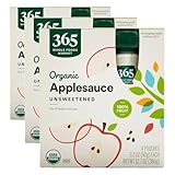 365 By Whole Foods Market, Organic Unsweetened Applesauce Pouches, 3.2 Ounce (Pack Of 12)