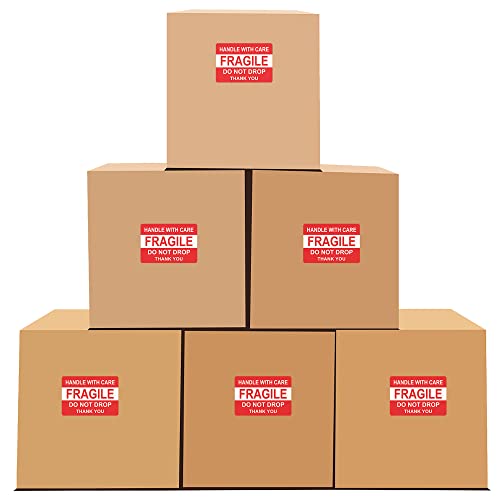 Hybsk 3X5 Inch Do Not Drop Thank You Fragile Stickers Adhesive Label 100 Per Roll (3X5 Inch) #TOP4