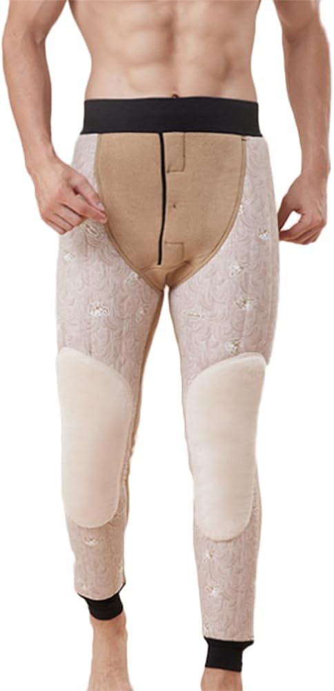 Men's Thermal Long Sleeves Johns Base Layer Fleece Lined Bottoms for Cold Winter 2XL-5XL