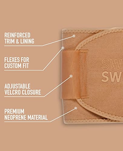 Sweet Sweat Toned Waist Trimmer For Women And Men | Premium Waist Trainer Belt To 'Tone' Your Stomach Area (Sand, Medium) #TOP2