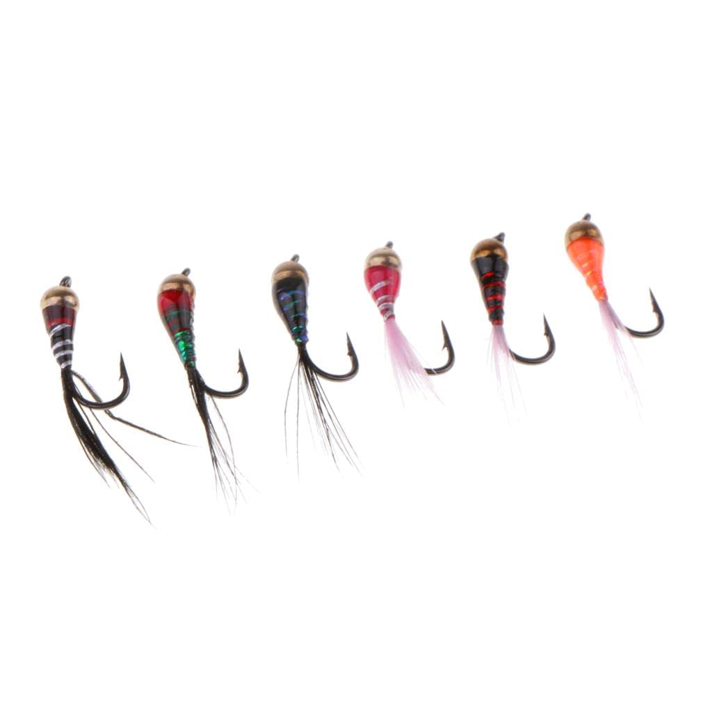 Sharplace 6X Epoxy Messing Perlen Köder Nymphe Sinkend Schnelles Fliegenfischen