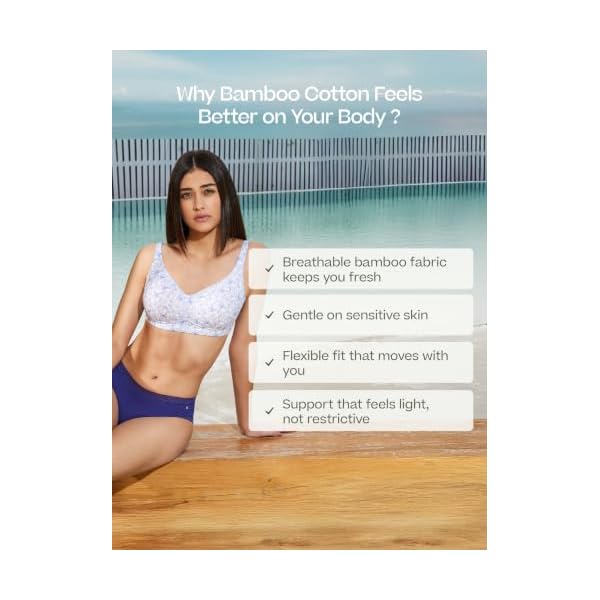 enamor bamboo cotton a077 side support everyday womens t shirt bra 3x softer 4x more absorbent antimicrobial padded wirefree full coverage
